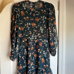 Princess Polly Black Floral Long Sleeve Dress